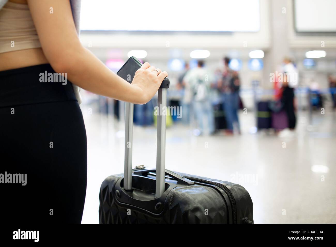 Beautiful business woman waiting airport hi-res stock photography and ...