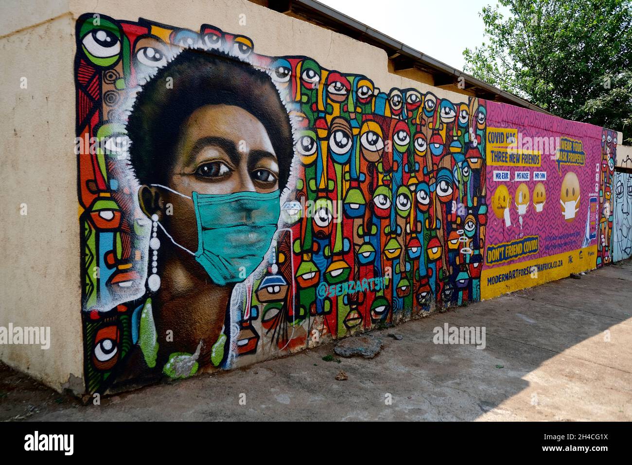 JOHANNESBURG, SOUTH AFRICA Sep 28, 2021 The street art of