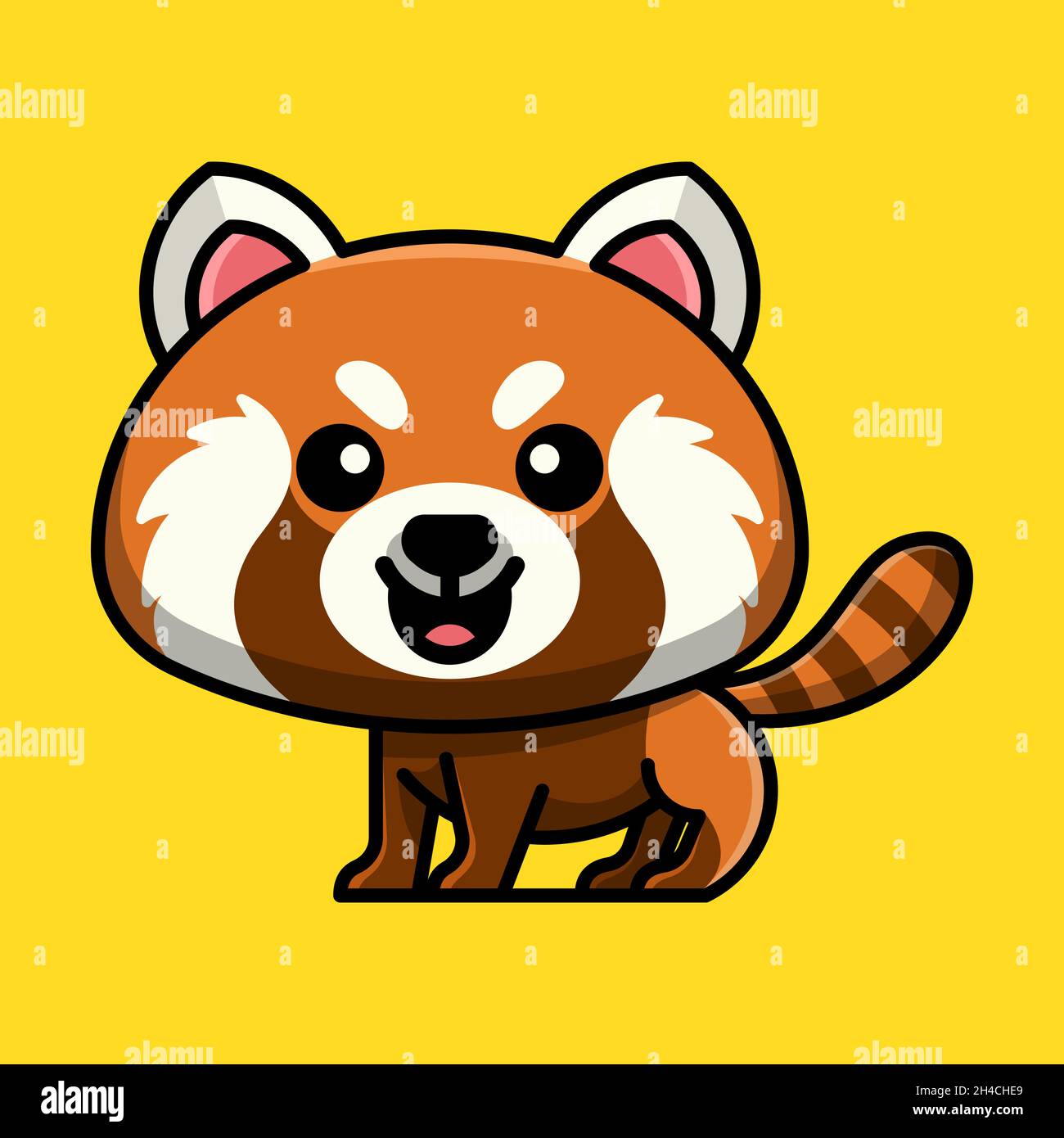 RED PANDA FOR LOGO, ICON, STICKER AND ILLUSTRATION Stock Vector Image