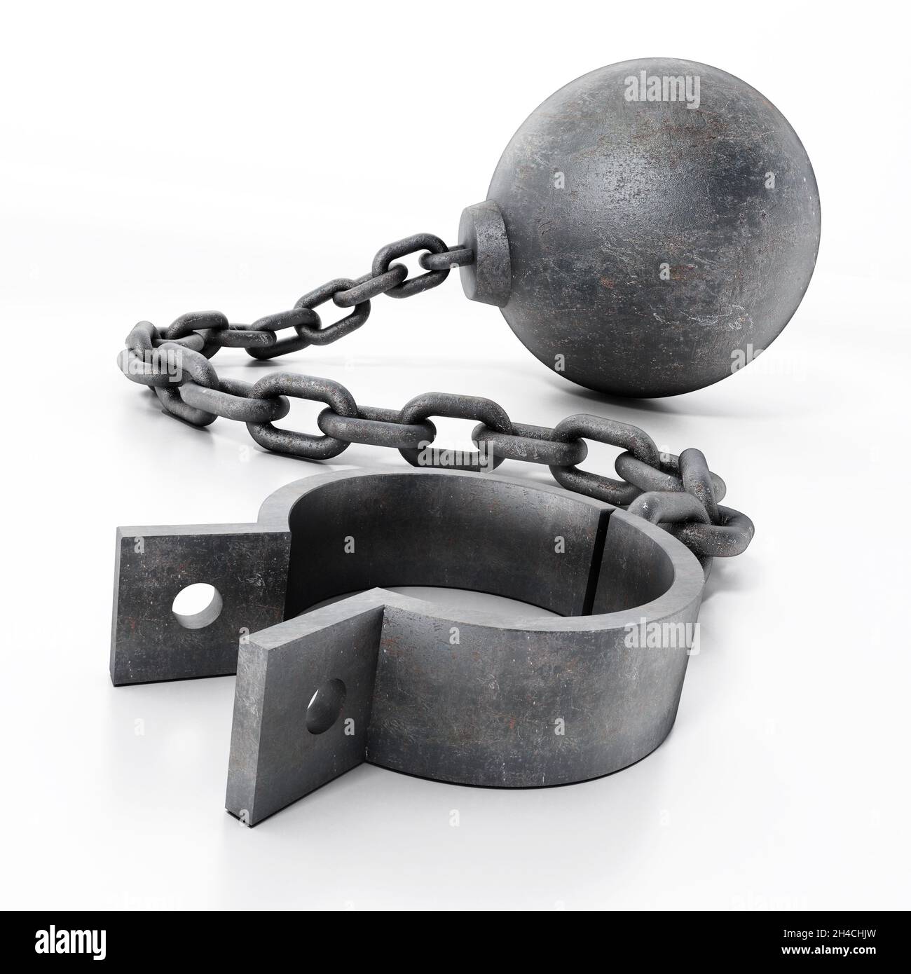 Prison ball and chain black and white hi-res stock photography and images -  Alamy