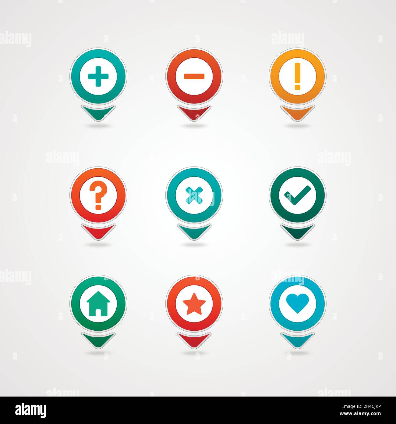 mapping pins icon EPS 10 vector file has transparency, shadow under the ...
