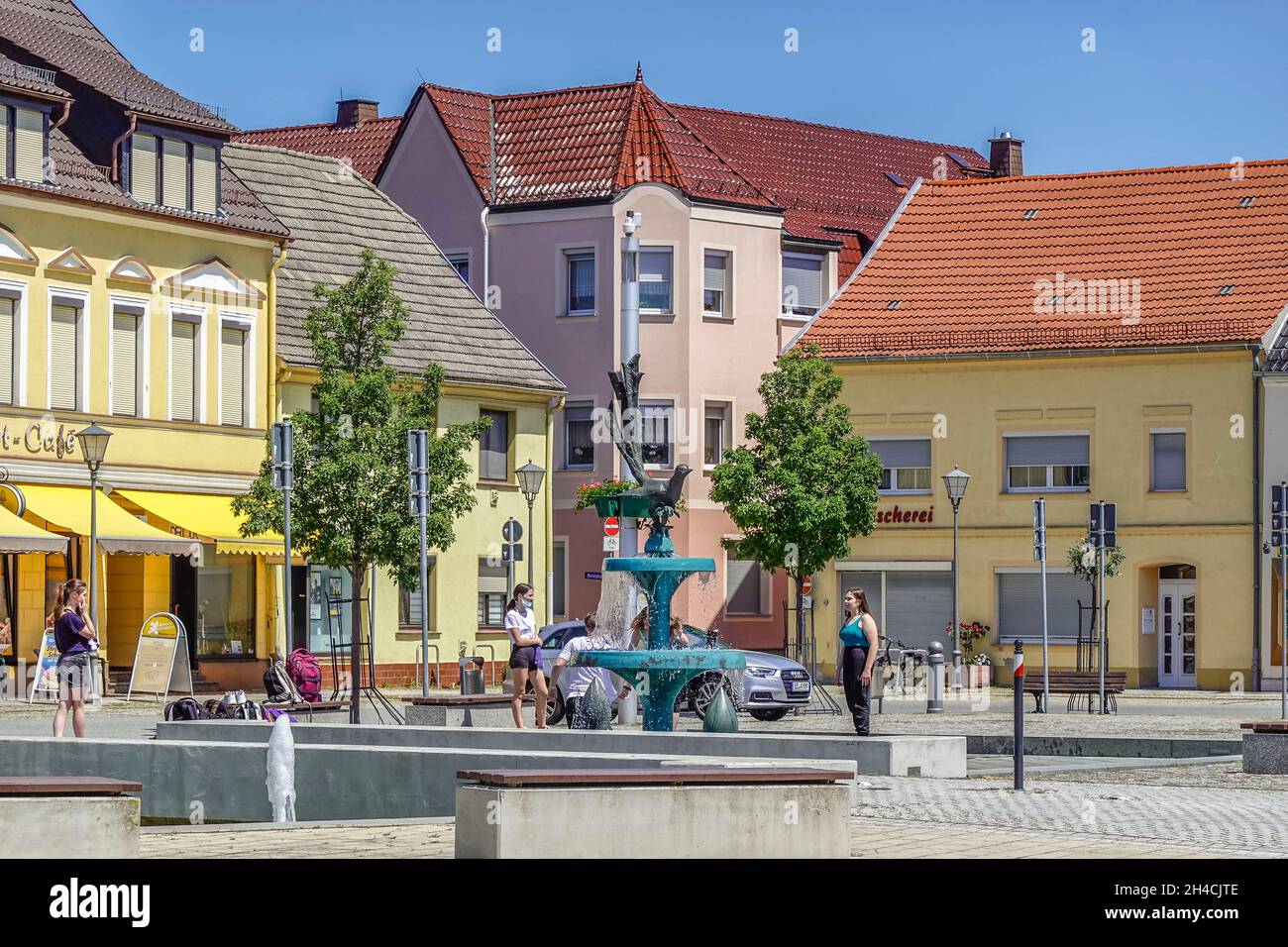 Markt, Elsterwerda, Brandenburg, Deutschland Stock Photo Alamy