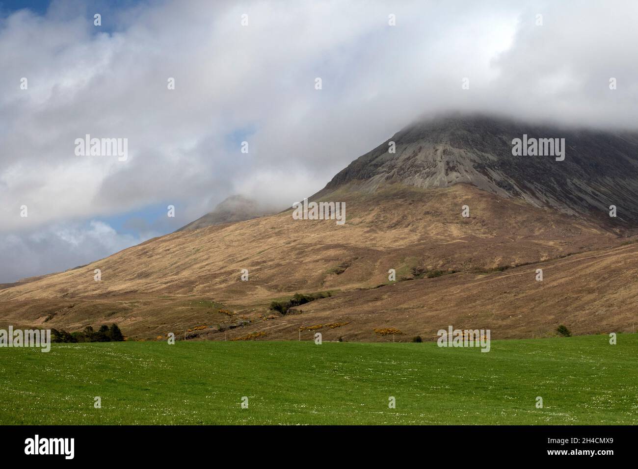 Blank Cuillin mountains from Glenbrittle, Scotland Stock Photo