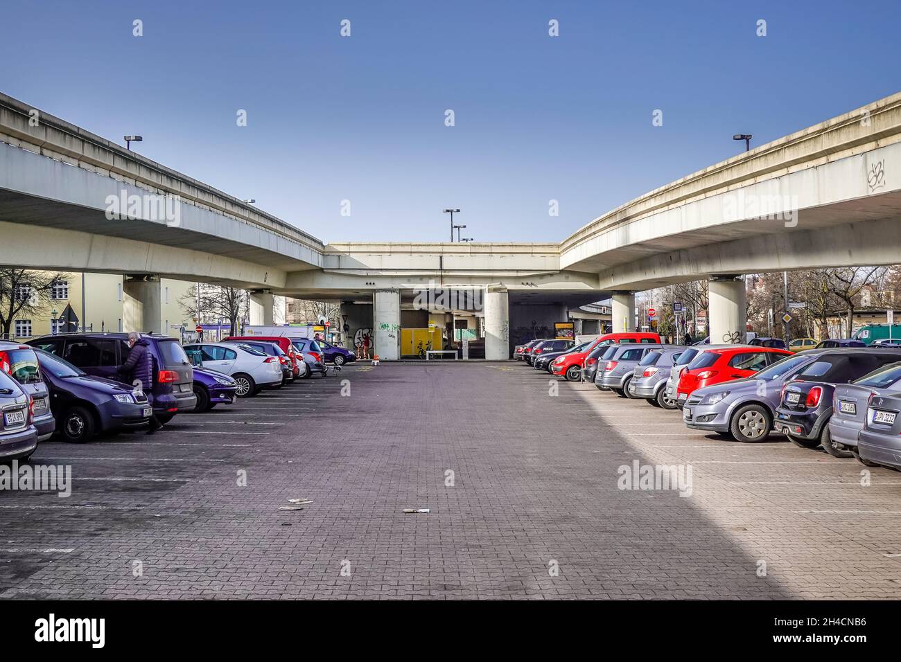 Betonbrücke, Schildhornstraße, Breitenbachplatz, Dahlem, Steglitz-Zehlendorf, Berlin, Deutschland Stock Photo