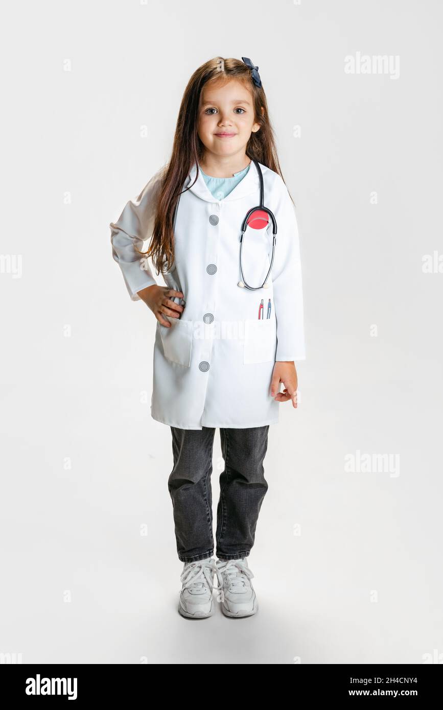 Childs white shop lab coat