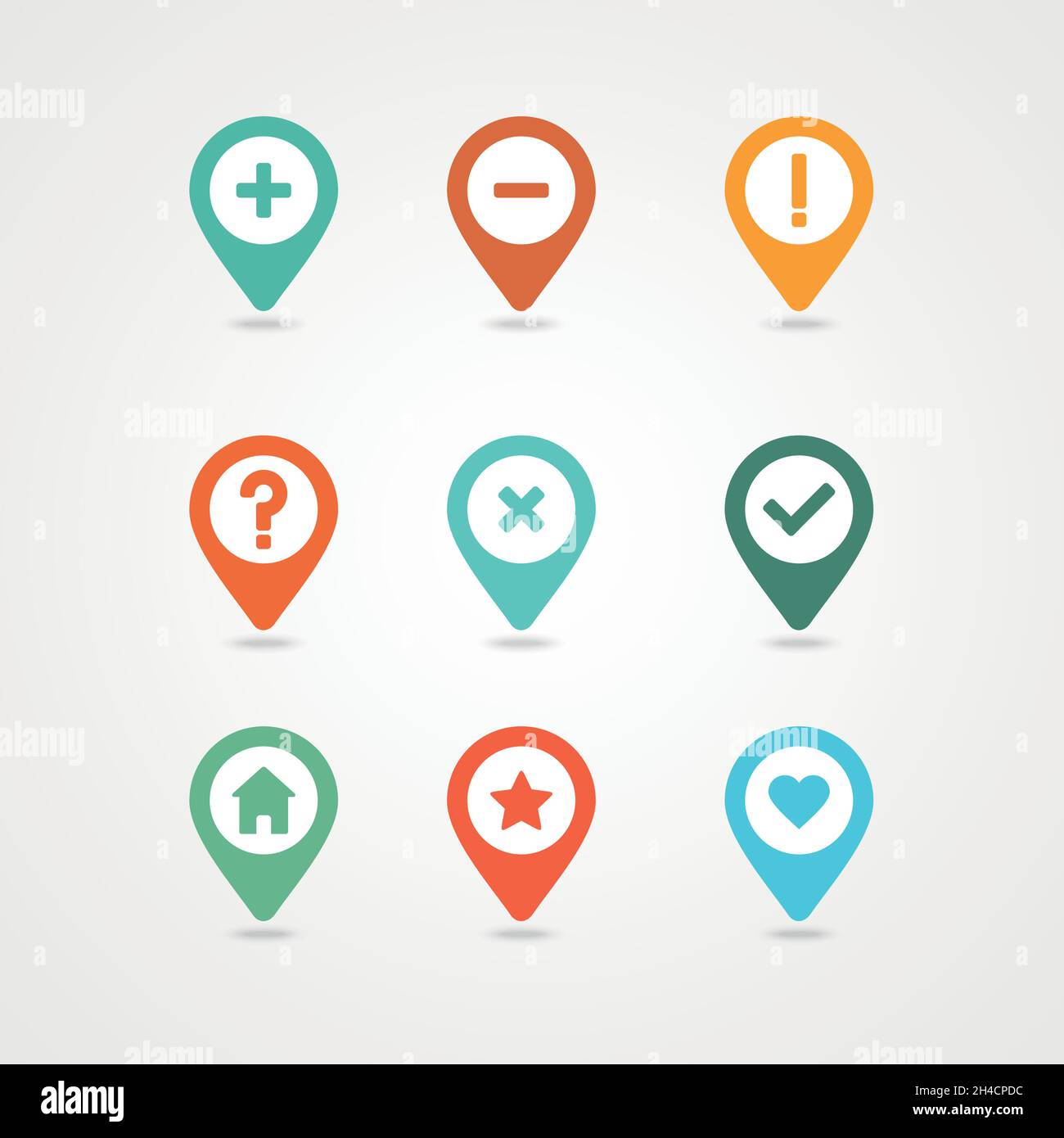 mapping pins icon EPS 10 vector file has transparency, shadow under the ...