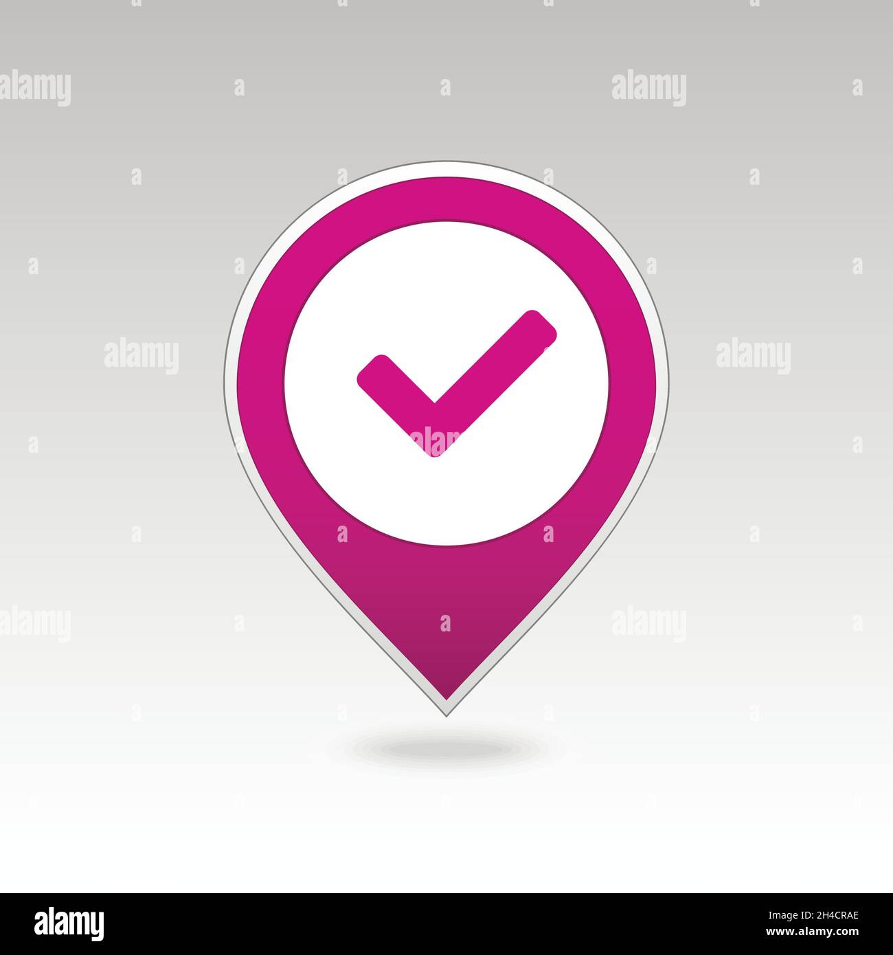Check pin map icon. Map pointer. Map markers. Vector illustration EPS10 ...