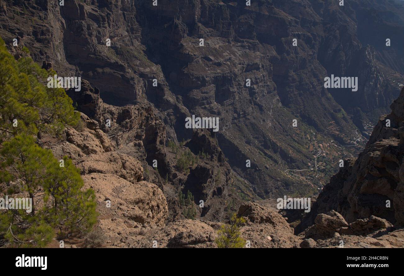 Gran Canaria, central montainous part of the island, Las Cumbres, ie The Summits Stock Photo