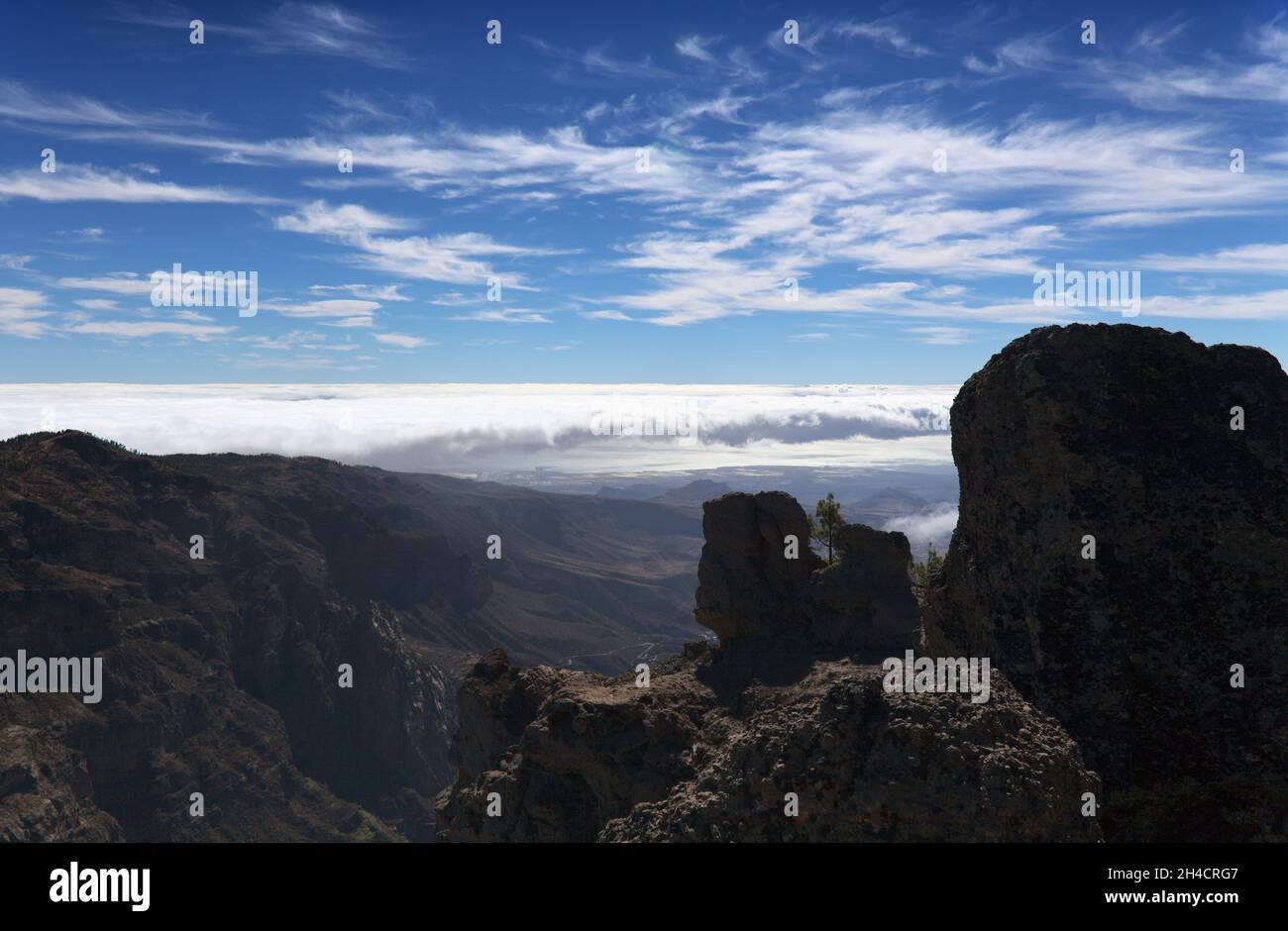 Gran Canaria, central montainous part of the island, Las Cumbres, ie The Summits Stock Photo