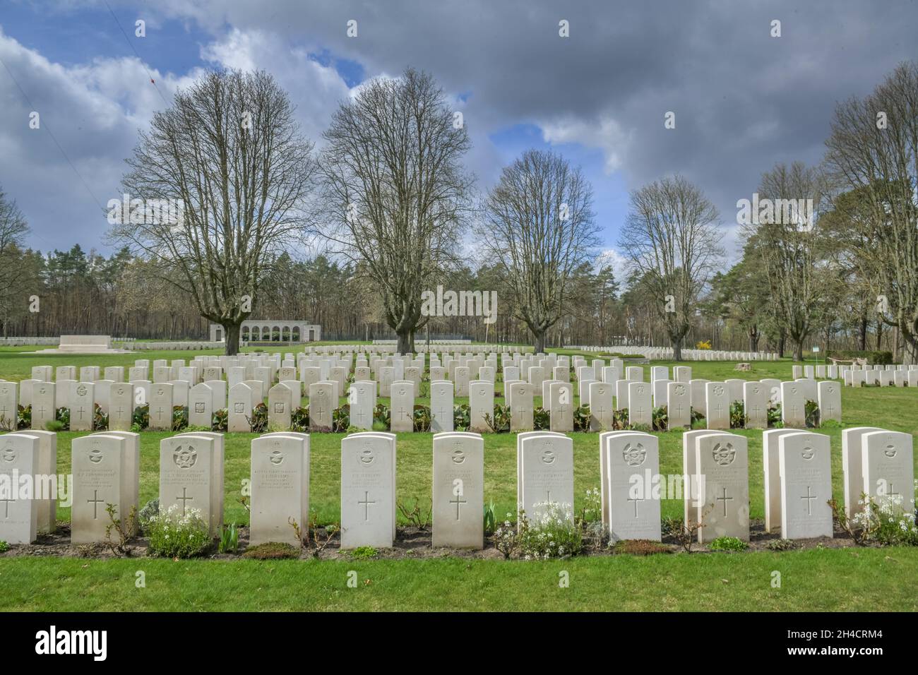 Britischer Soldatenfriedhof, Heerstraße, Westend, Charlottenburg-Wilmersdorf, Berlin, Deutschland Stock Photo