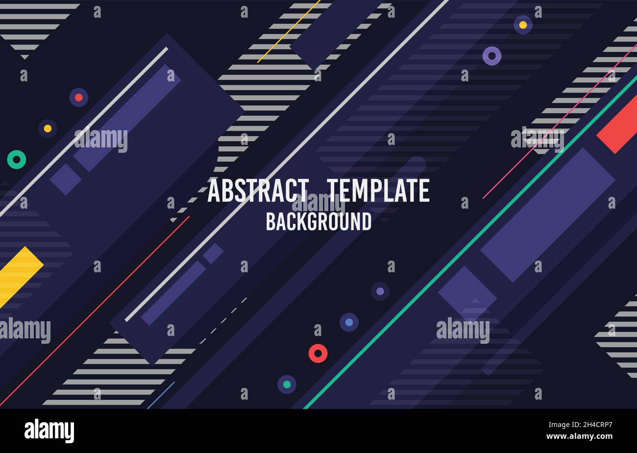 Abstract geometric minimal style with blue color template. Overlapping with lines pattern style poster background. illustration vector Stock Vector