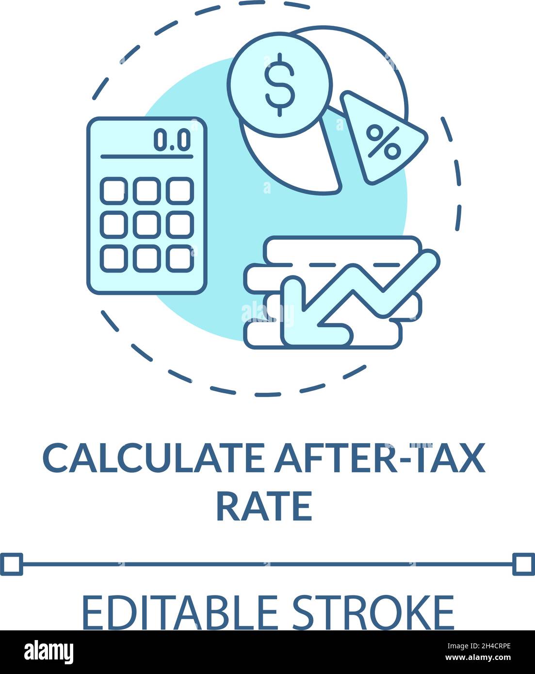 Determine aftertax rate concept icon Stock Vector Image & Art Alamy