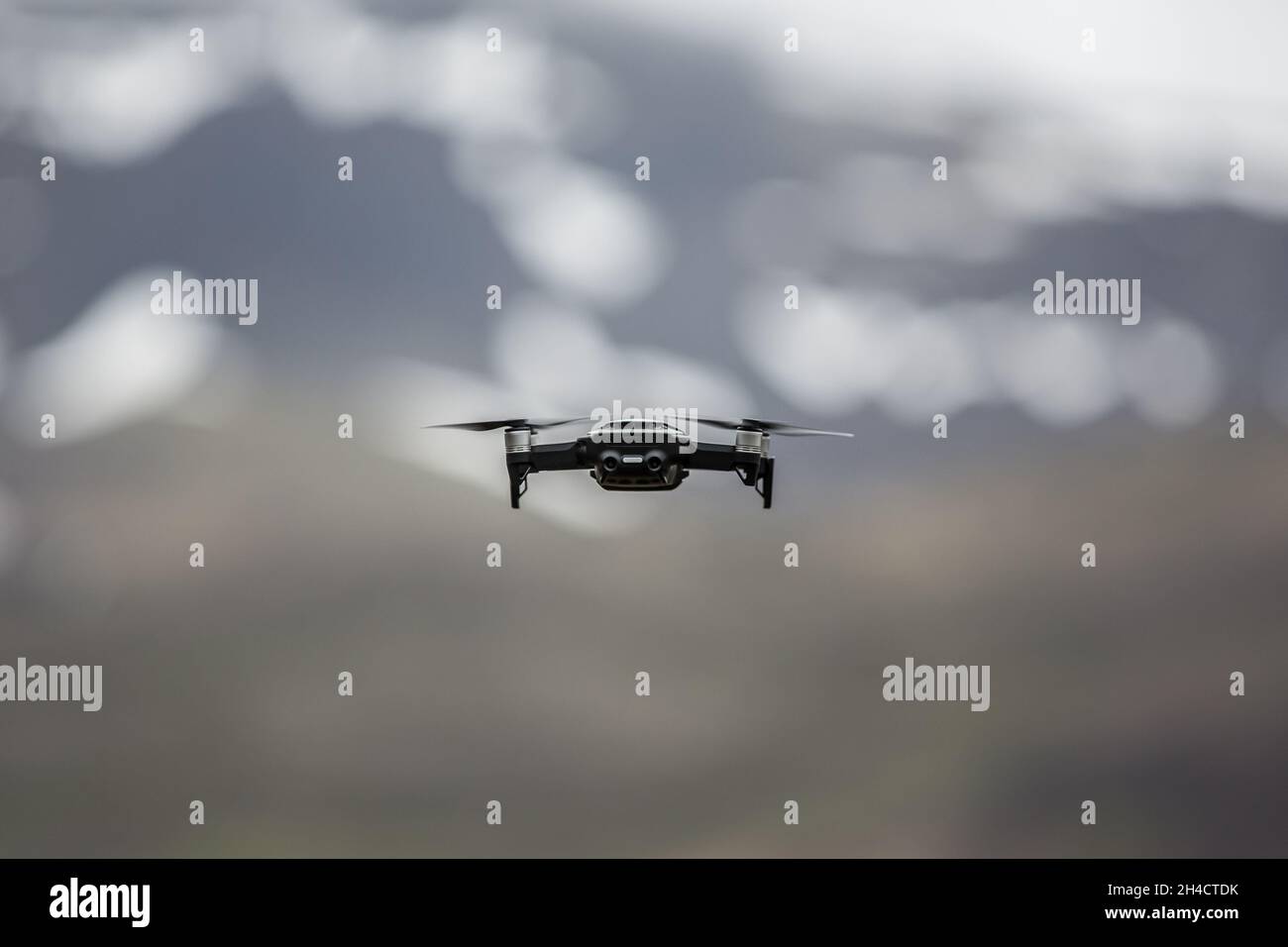 Drone in Iceland, flying with drone above the island travel the world,  aerial views, western fjords Stock Photo - Alamy