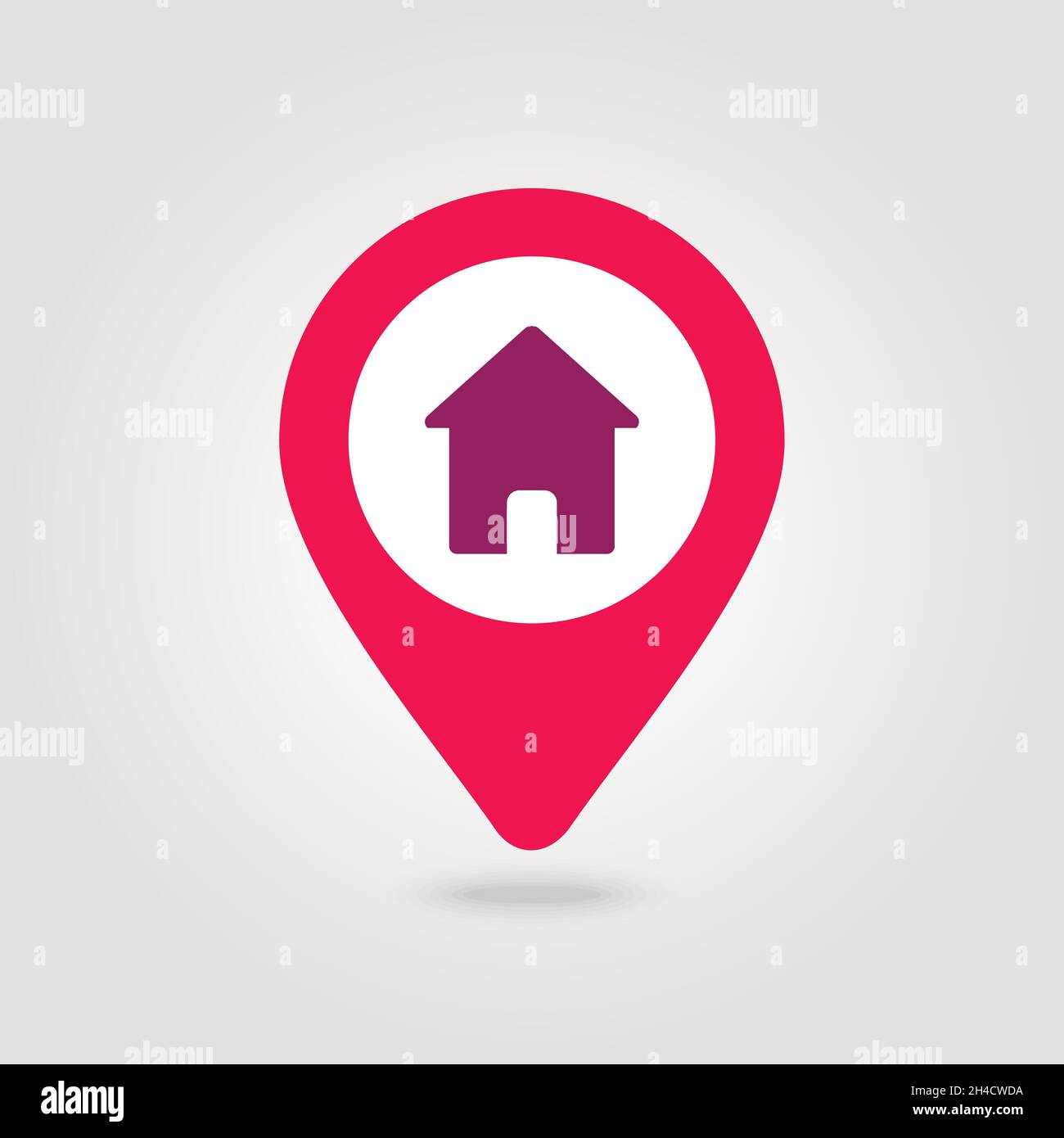 Home pin map icon. Map pointer. Map markers. Vector illustration EPS10 ...