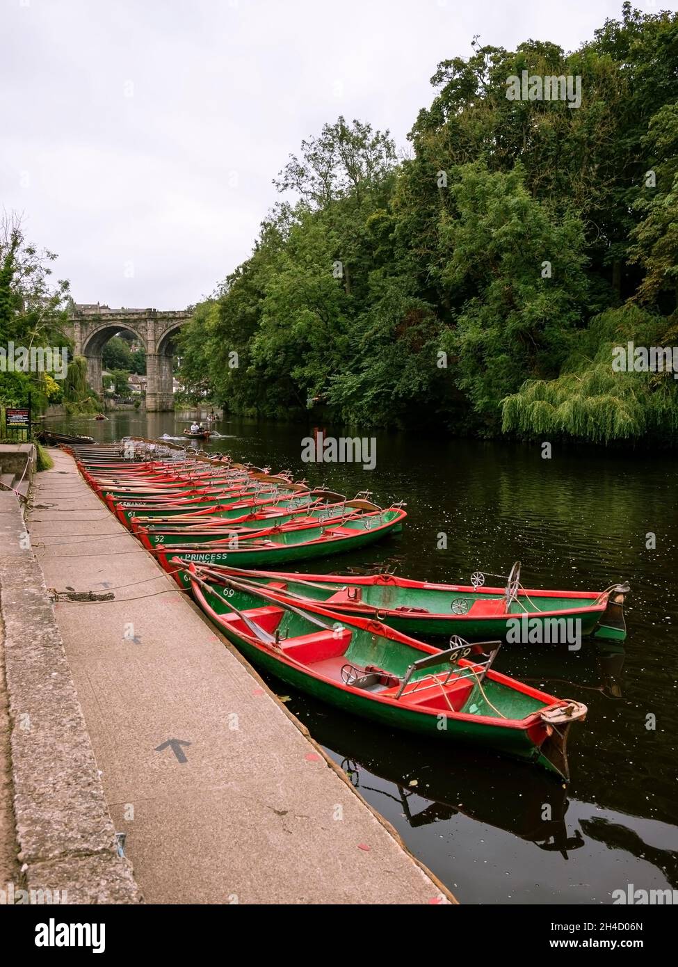 River Nidd waterside walk Knaresborough Yorkshire Stock Photo Alamy