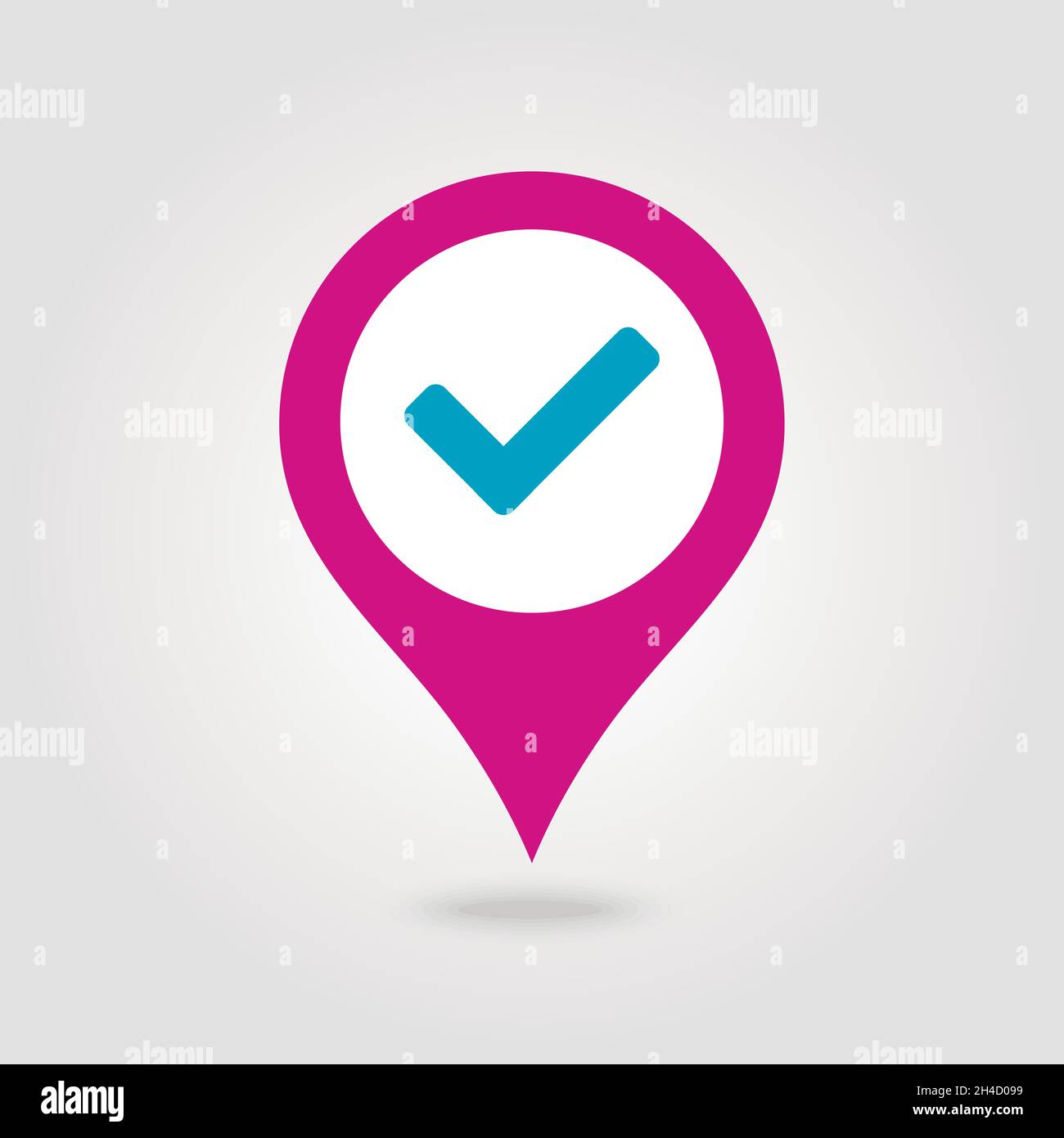 Check pin map icon. Map pointer. Map markers. Vector illustration EPS10 ...