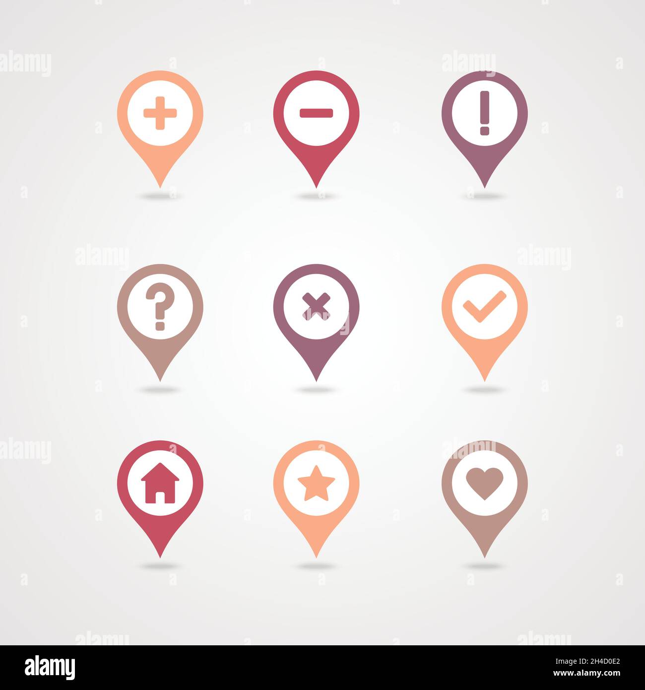 Mapping pins icon. Map pointer. Map markers. Vector illustration EPS10 Stock Vector