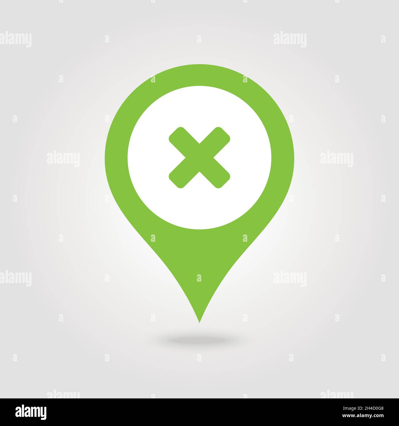 Delete pin map icon. Map pointer. Map markers. Vector illustration EPS10 Stock Vector