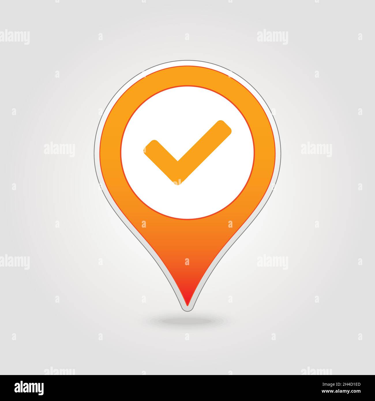 Check pin map icon. Map pointer. Map markers. Vector illustration EPS10