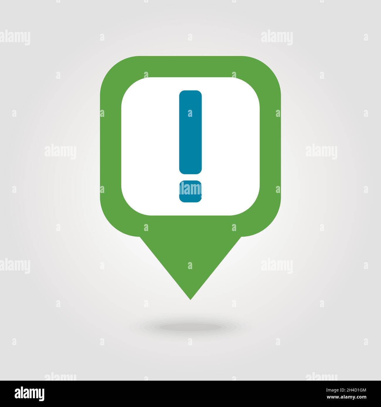 Warning attention sign. Exclamation mark pin map icon. Map pointer. Map markers. Vector illustration EPS10 Stock Vector