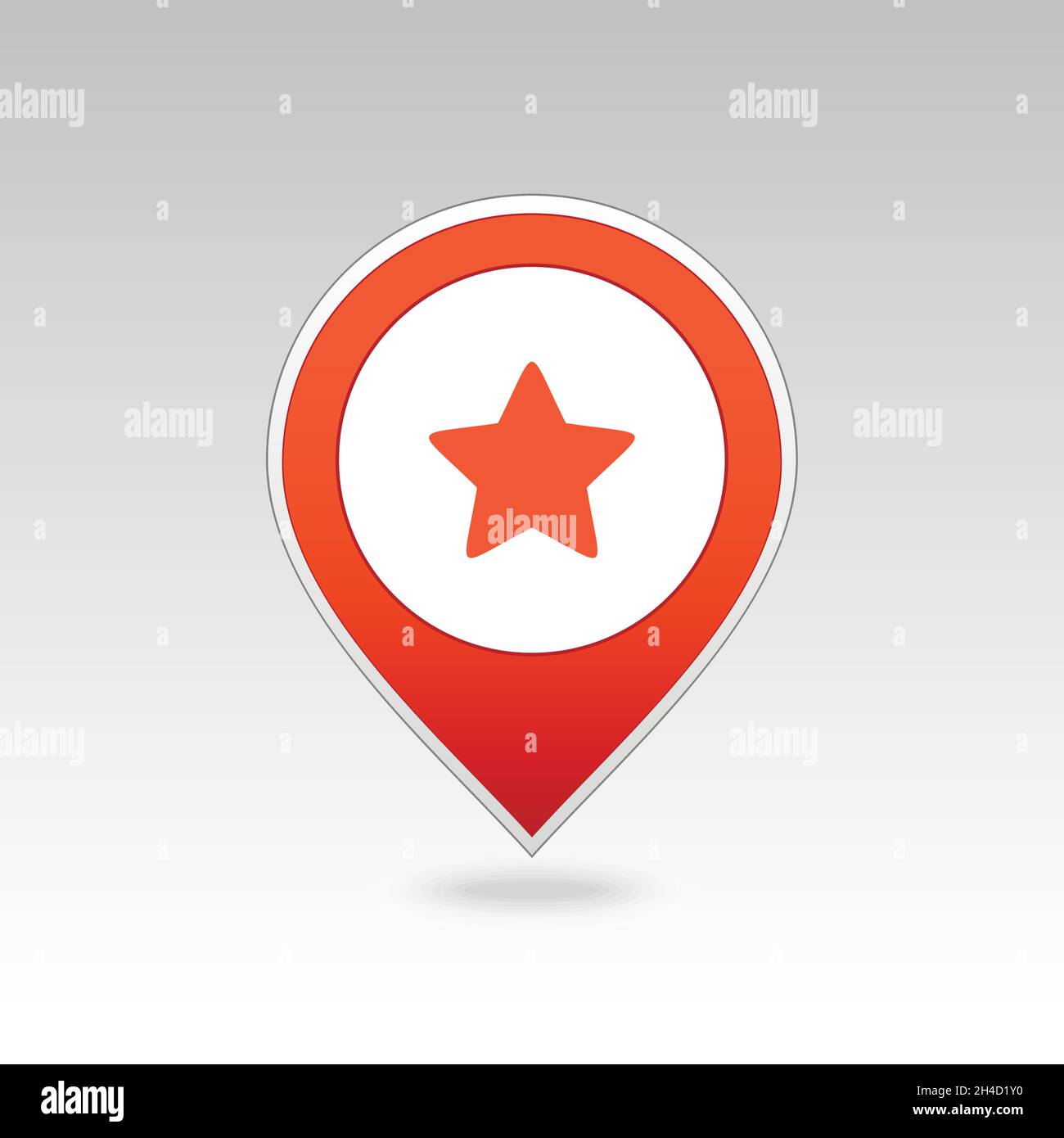 Star favorite pin map icon. Map pointer. Map markers. Vector ...