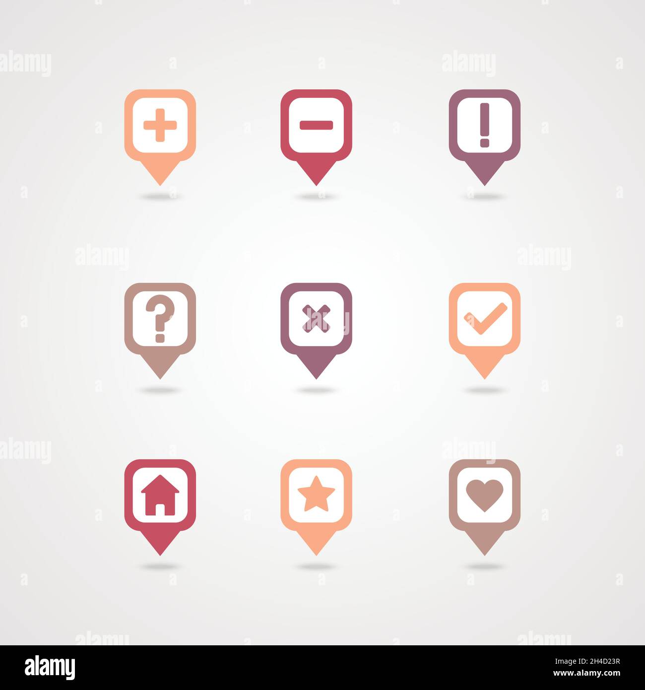Mapping pins icon. Map pointer. Map markers. Vector illustration EPS10 ...