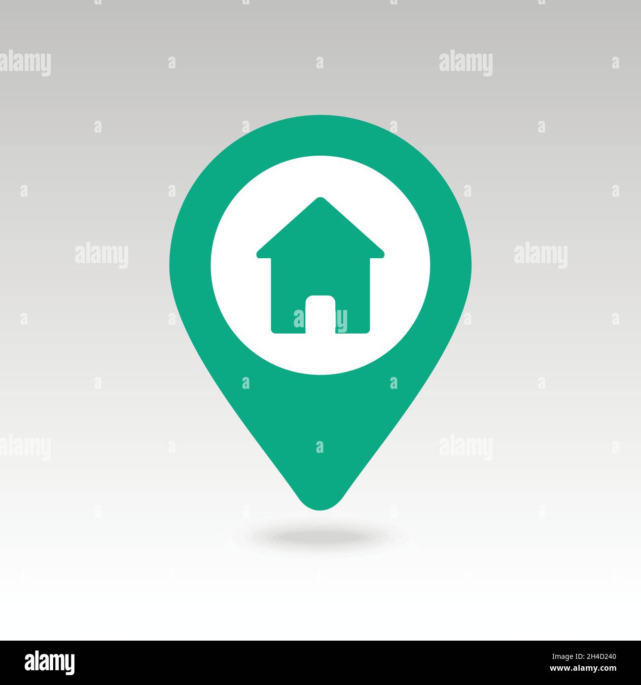 Home pin map icon. Map pointer. Map markers. Vector illustration EPS10 ...