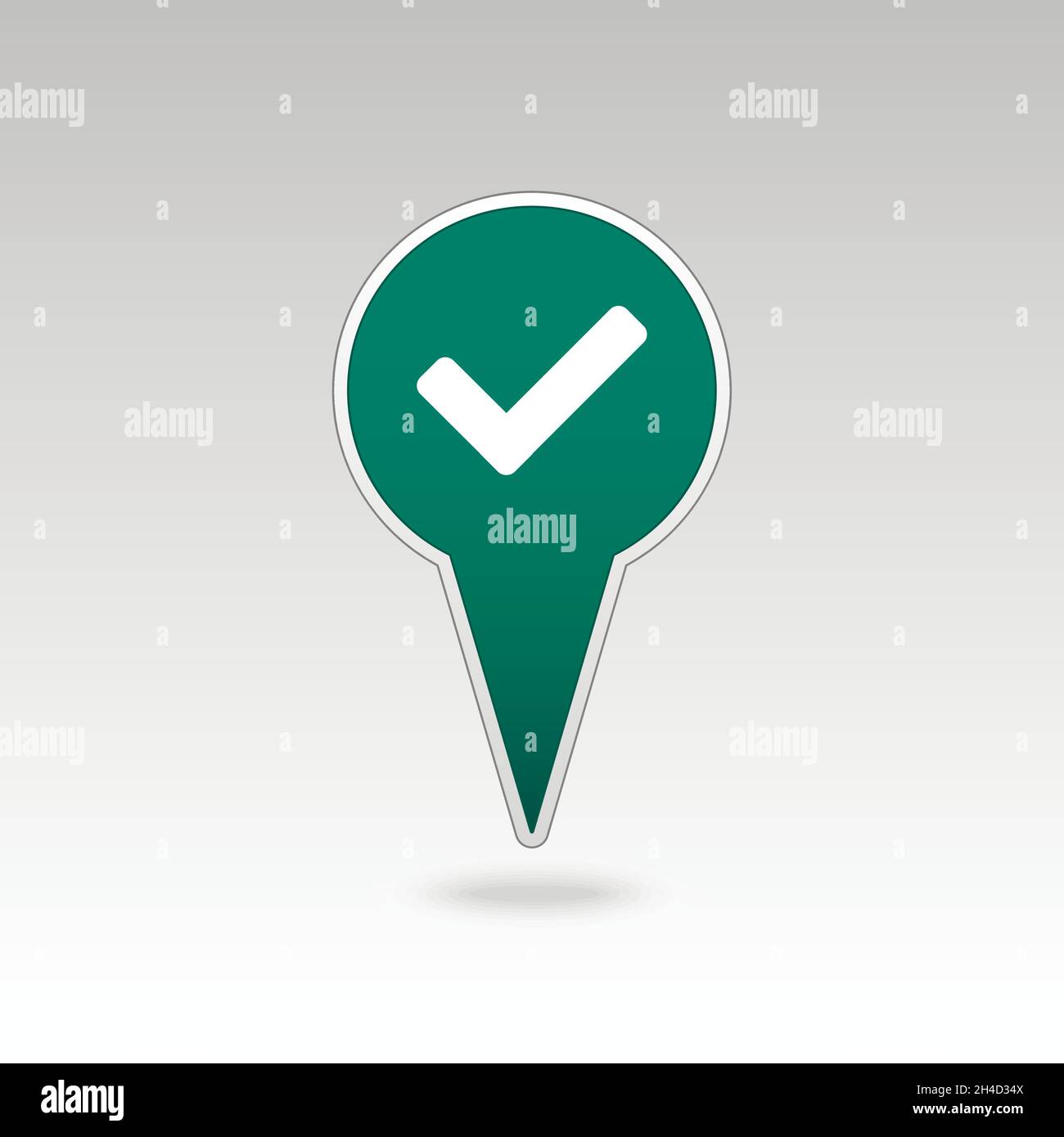 Check pin map icon. Map pointer. Map markers. Vector illustration EPS10 ...