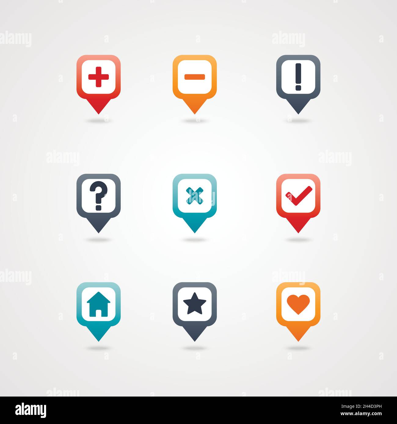 Mapping pins icon. Map pointer. Map markers. Vector illustration EPS10 Stock Vector