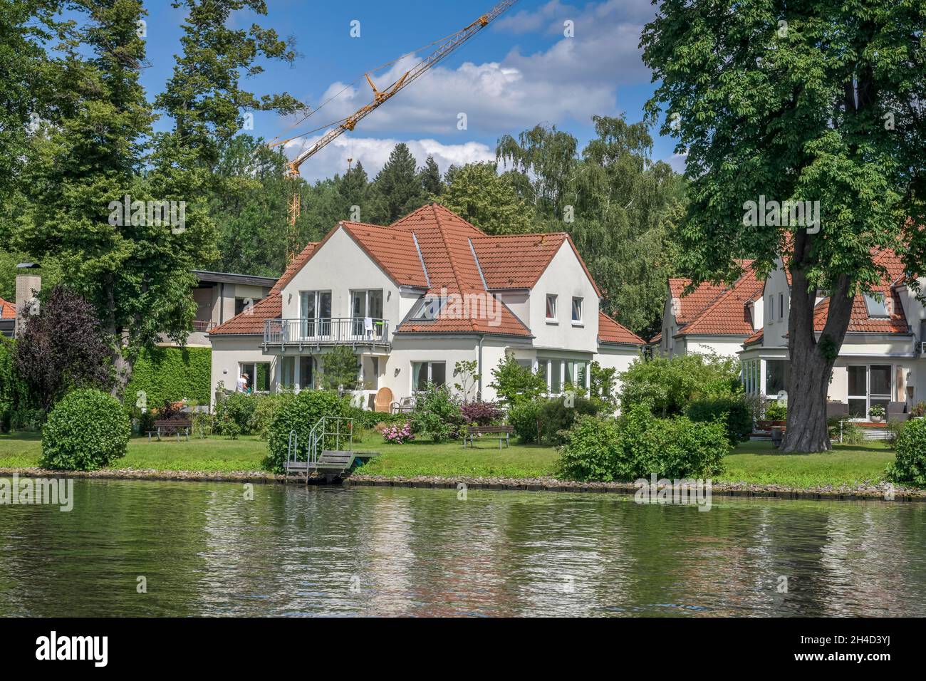 Wohnhäuser Heiligensee, Havel, Reinickendorf, Berlin, Deutschland Stock