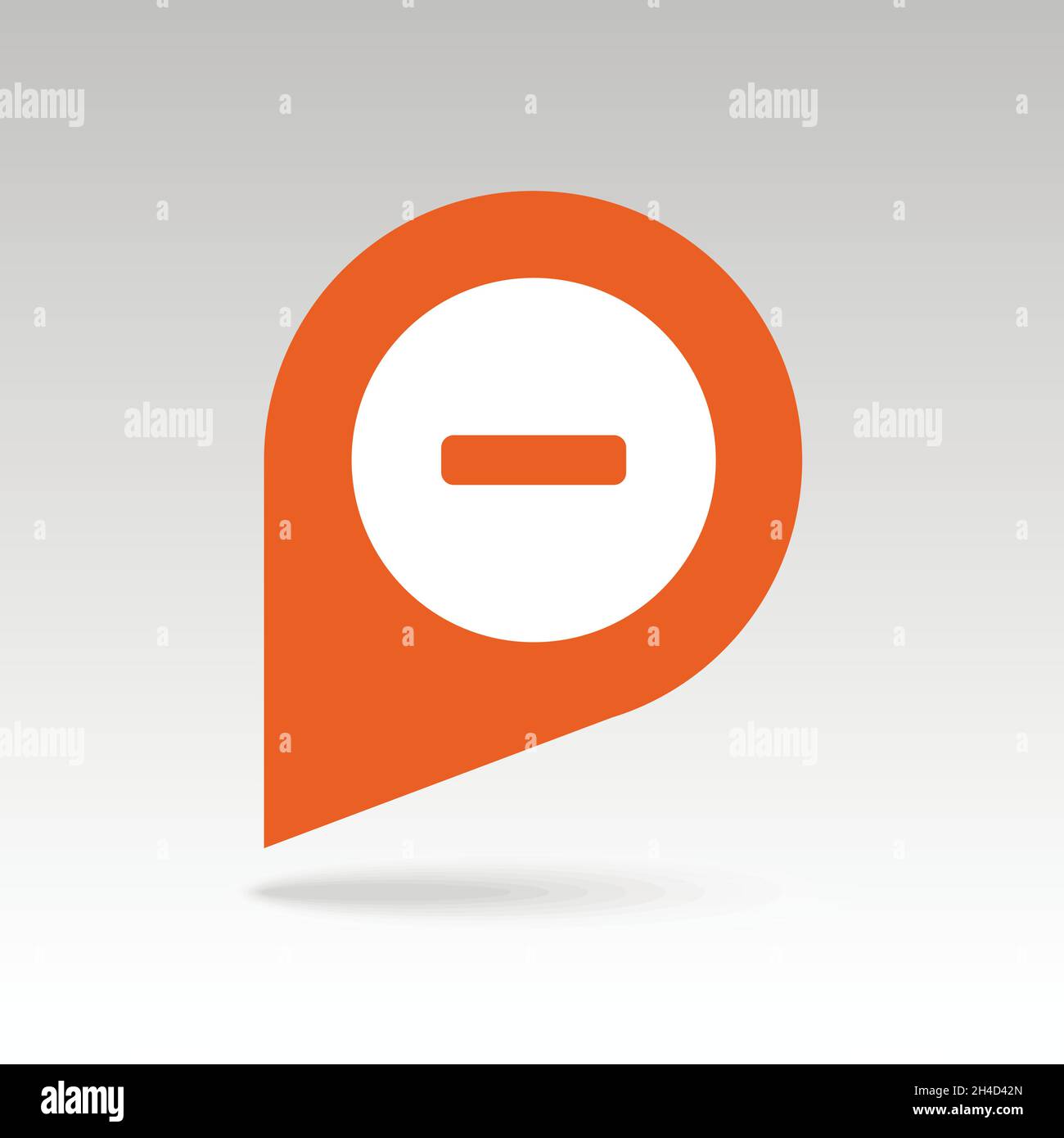 Minus pin map icon. Map pointer. Map markers. Vector illustration EPS10 ...
