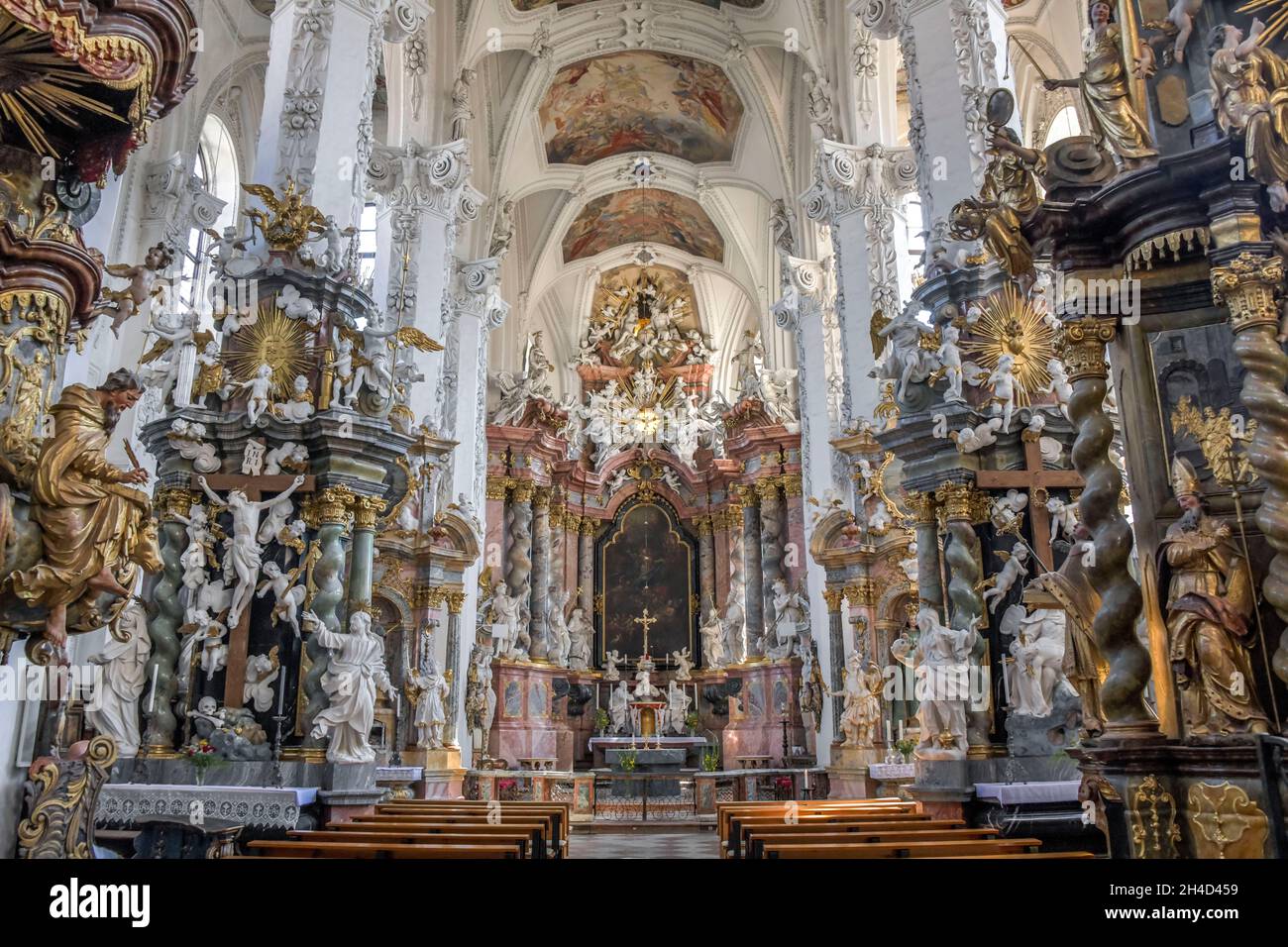 Innenansicht, Klosterkirche, Neuzelle, Brandenburg, Deutschland Stock Photo