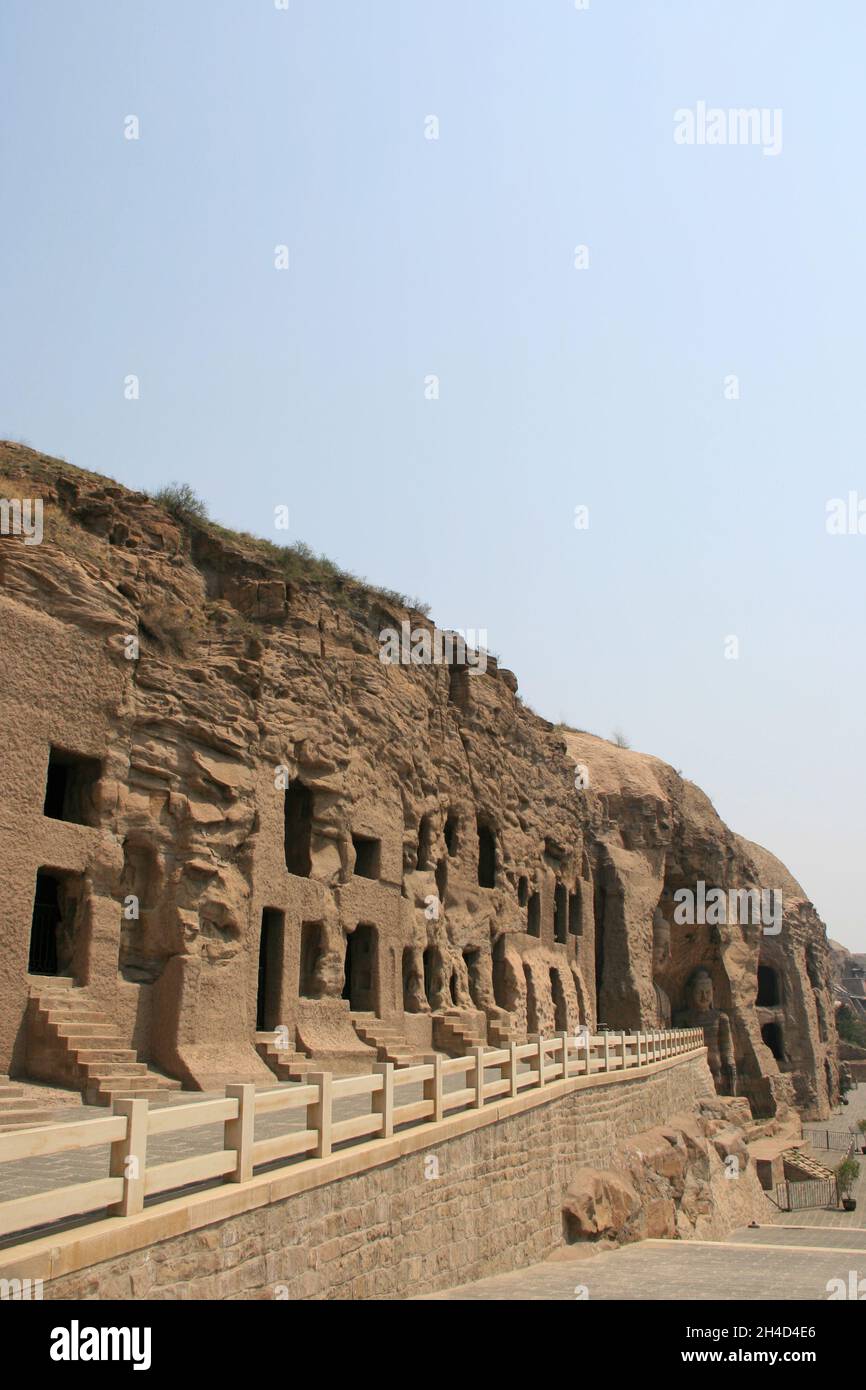 buddhist yungang caves in datong in china Stock Photo - Alamy