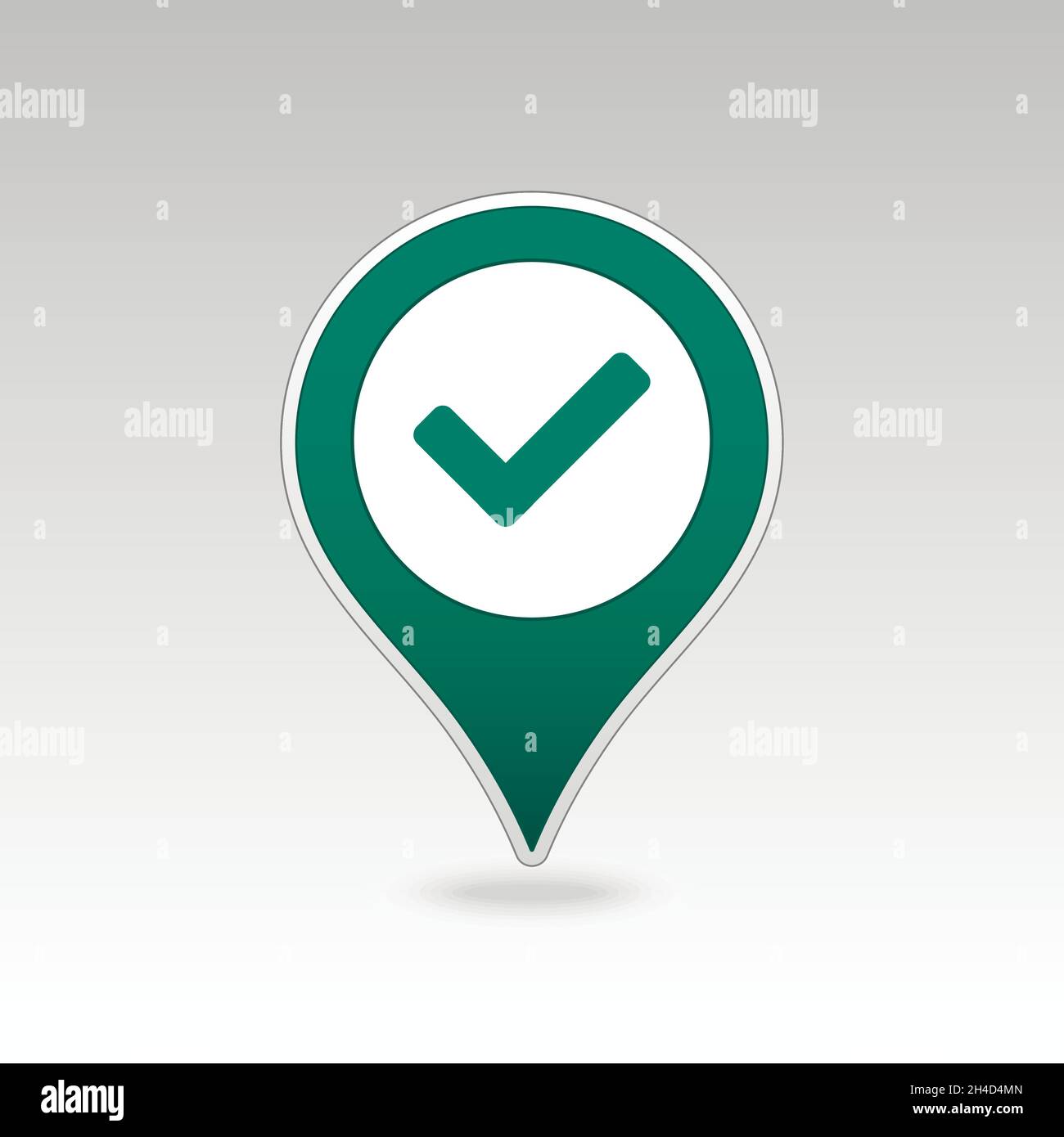 Check pin map icon. Map pointer. Map markers. Vector illustration EPS10 ...