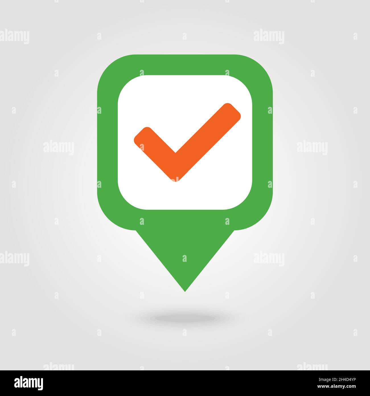 Check pin map icon. Map pointer. Map markers. Vector illustration EPS10 ...