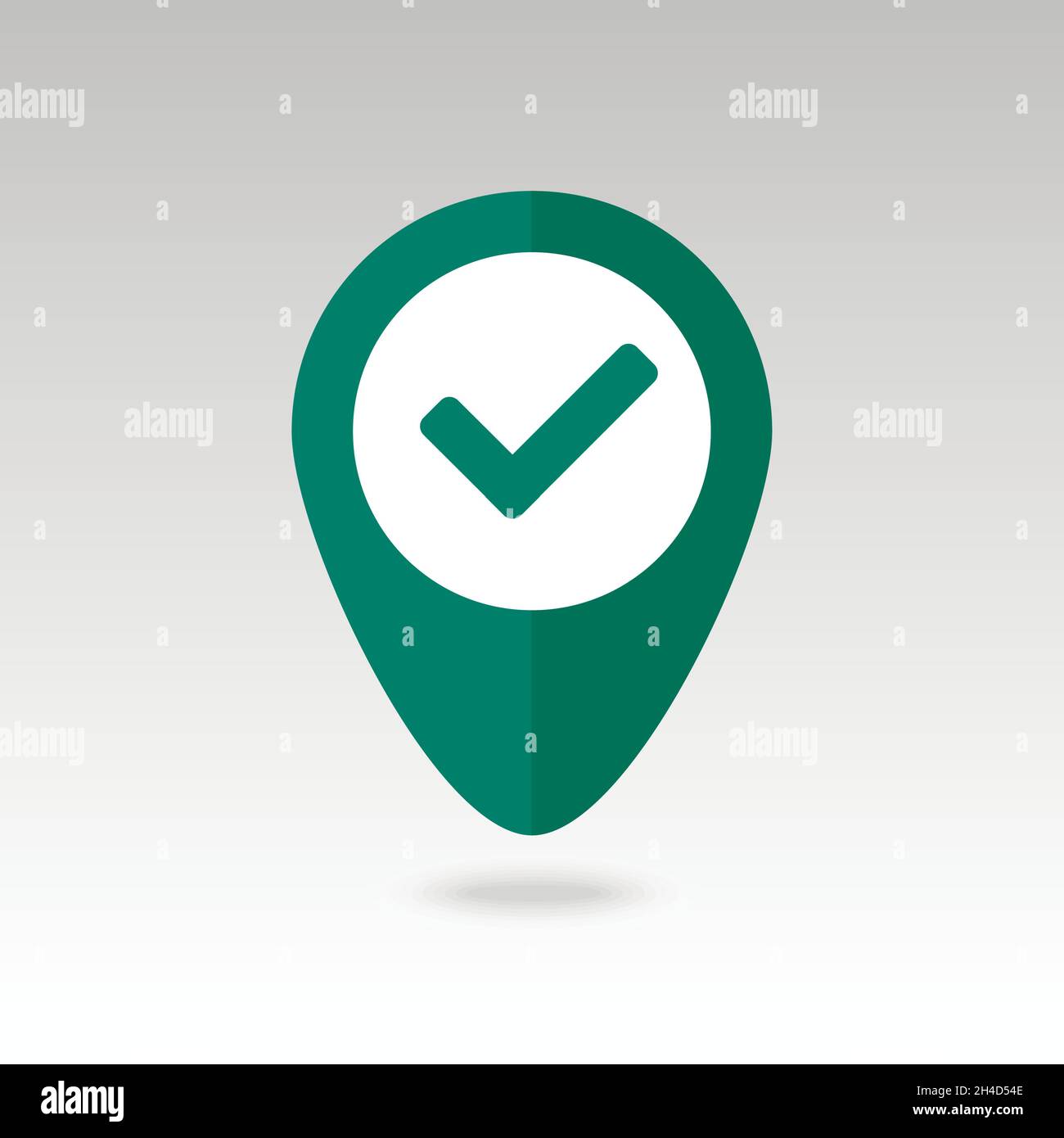 Check pin map icon. Map pointer. Map markers. Vector illustration EPS10 ...