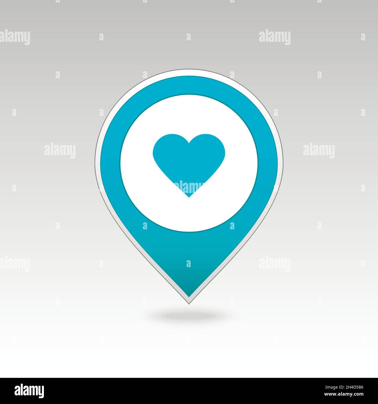 Heart pin map icon. Map pointer. Map markers. Vector illustration EPS10 ...