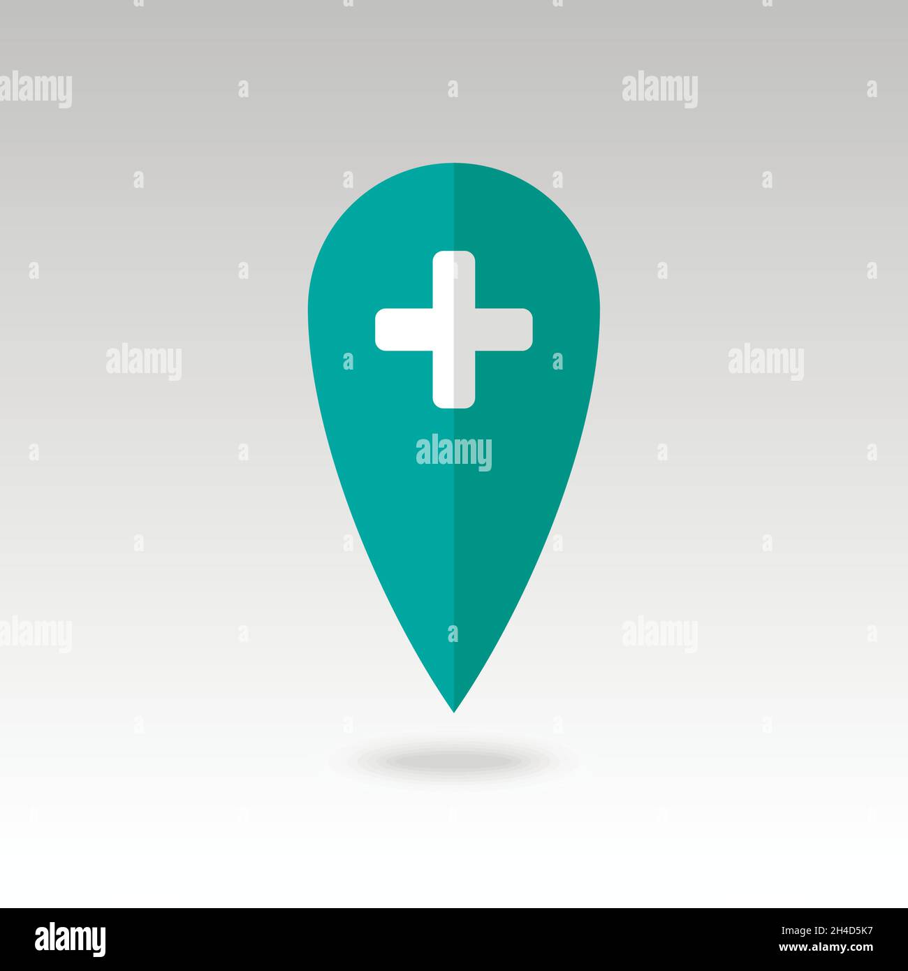 Plus pin map icon. Hospital, Clinic. Map pointer. Map markers. Vector ...