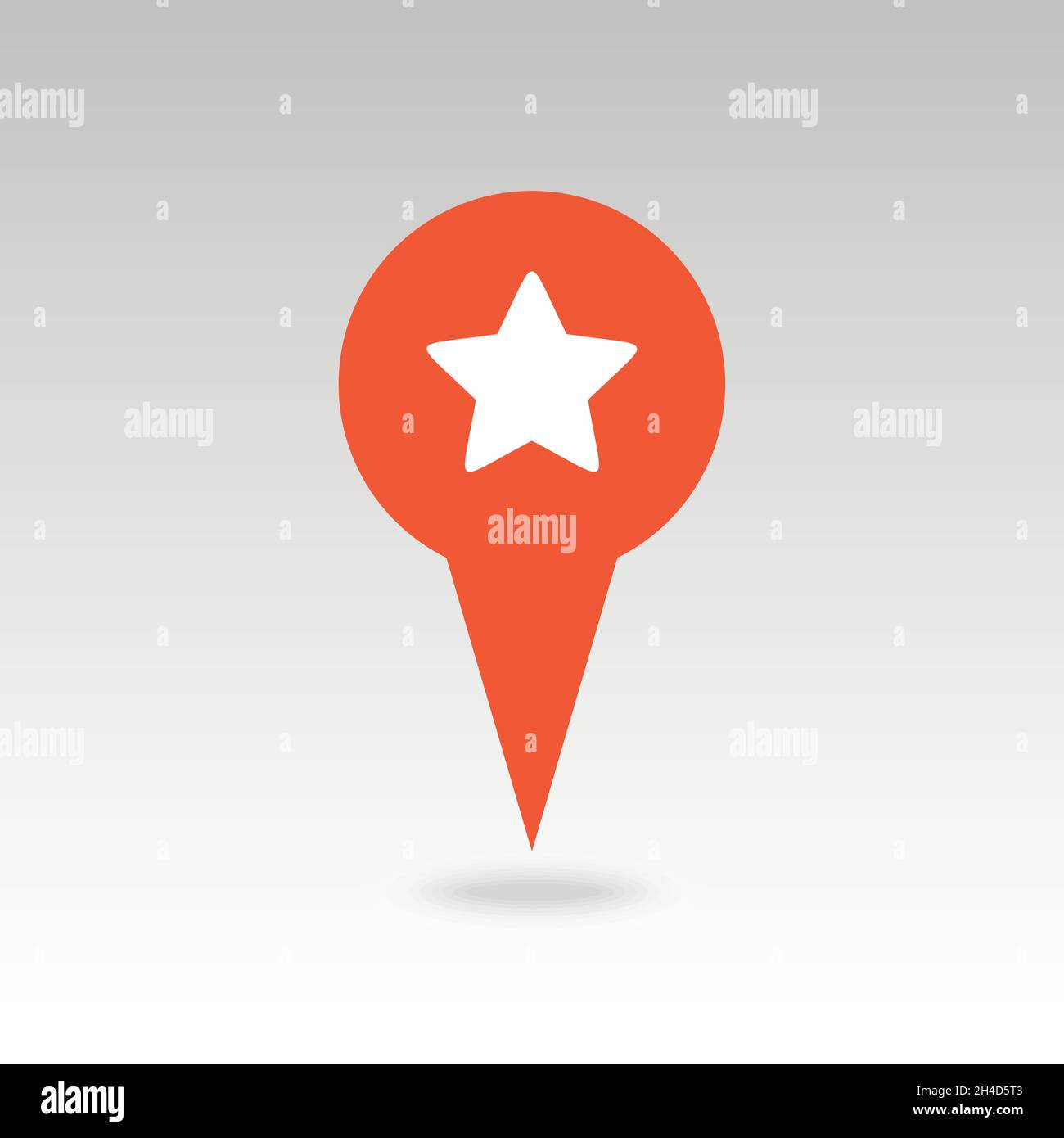 Star favorite pin map icon. Map pointer. Map markers. Vector ...