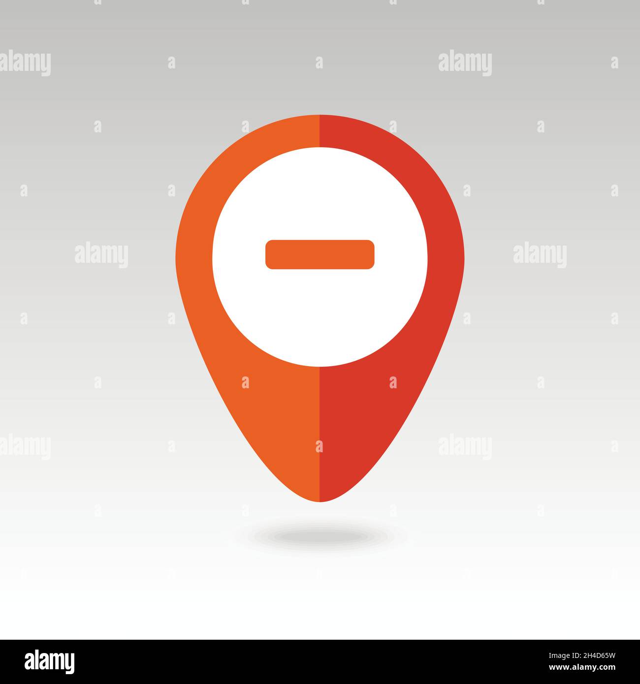 Minus pin map icon. Map pointer. Map markers. Vector illustration EPS10 ...
