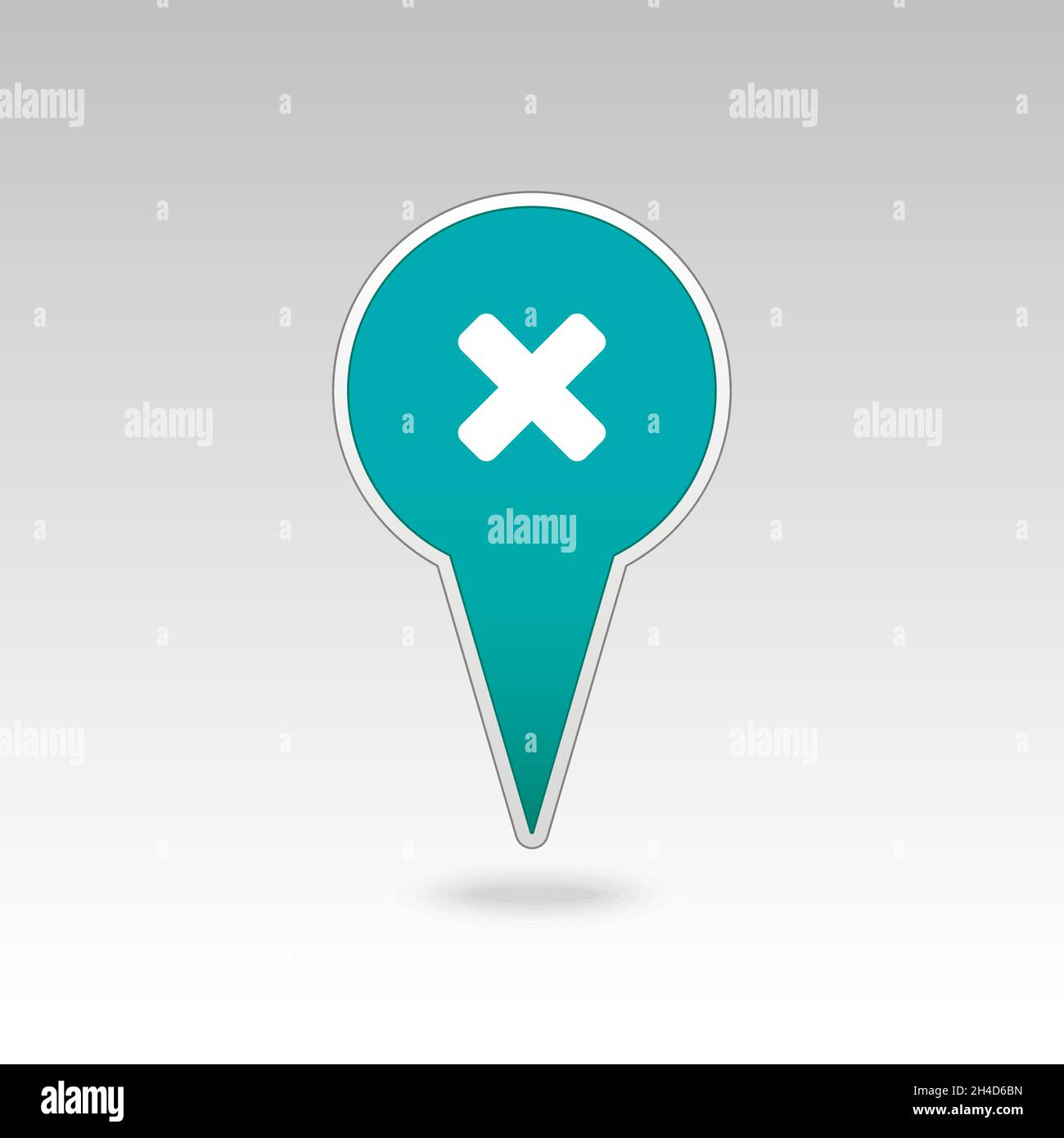 Delete pin map icon. Map pointer. Map markers. Vector illustration EPS10 Stock Vector