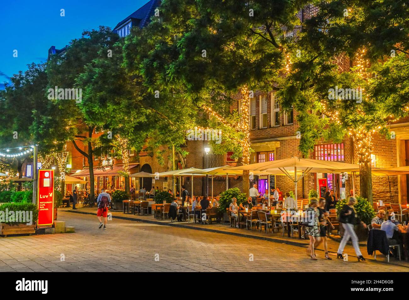 Gastronomie, Schlachte, Weserpromenade, Bremen, Deutschland Stock Photo