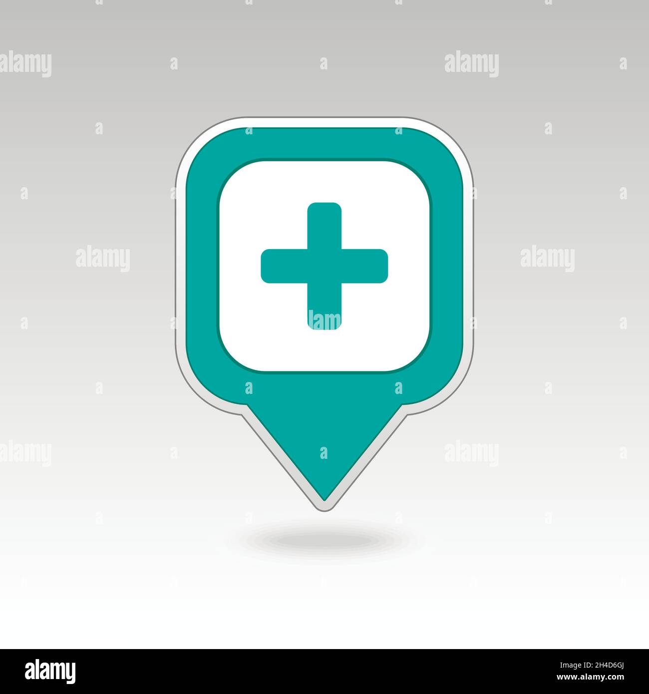 Plus pin map icon. Hospital, Clinic. Map pointer. Map markers. Vector ...