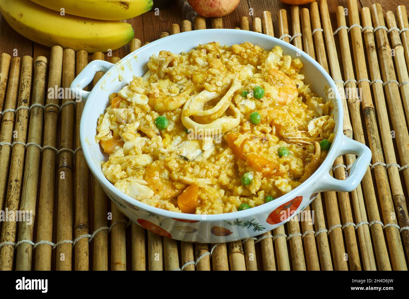 Portuguese Style Seafood Paella , Paella de Marisco Stock Photo Alamy
