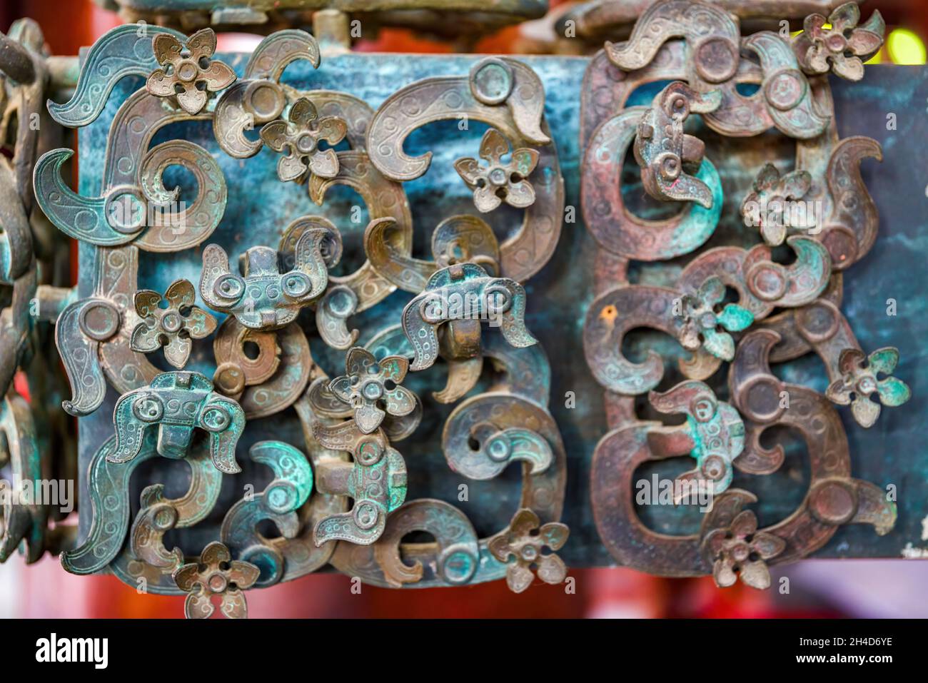 Relief pattern on traditional bronze ware in ancient China Stock Photo ...