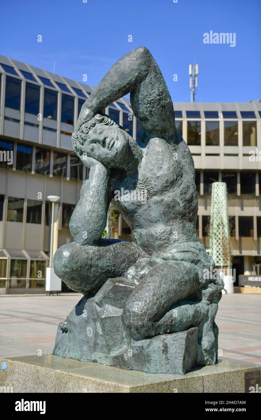 Kunstwerk 'Passione per l´arte' von Sandro Chia, Neues Rathaus, Niederwall, Bielefeld, Nordrhein-Westfalen, Deutschland Stock Photo