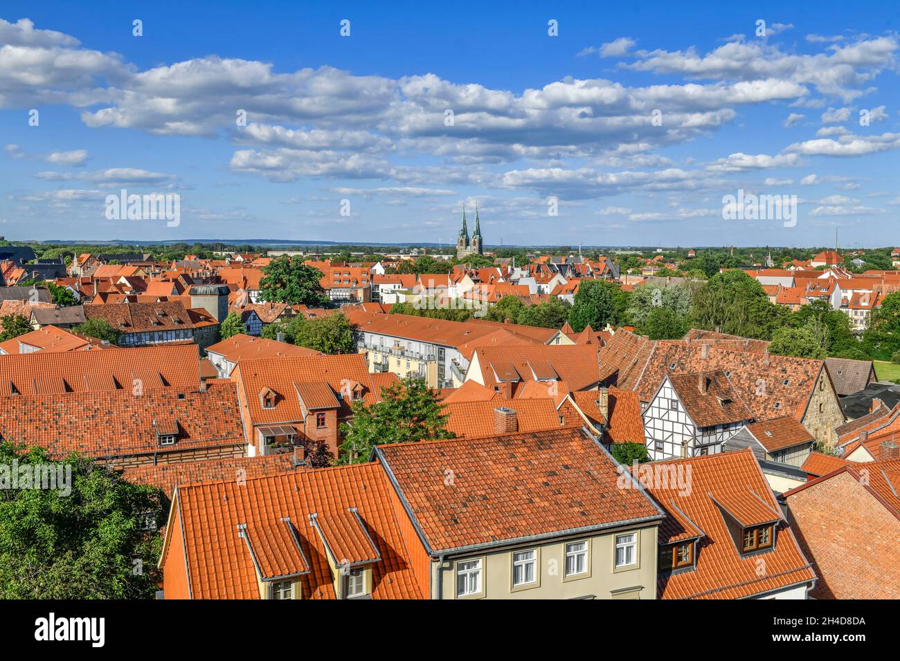 Übersicht, Altstadt, Quedlinburg, Sachsen-Anhalt, Deutschland Stock Photo