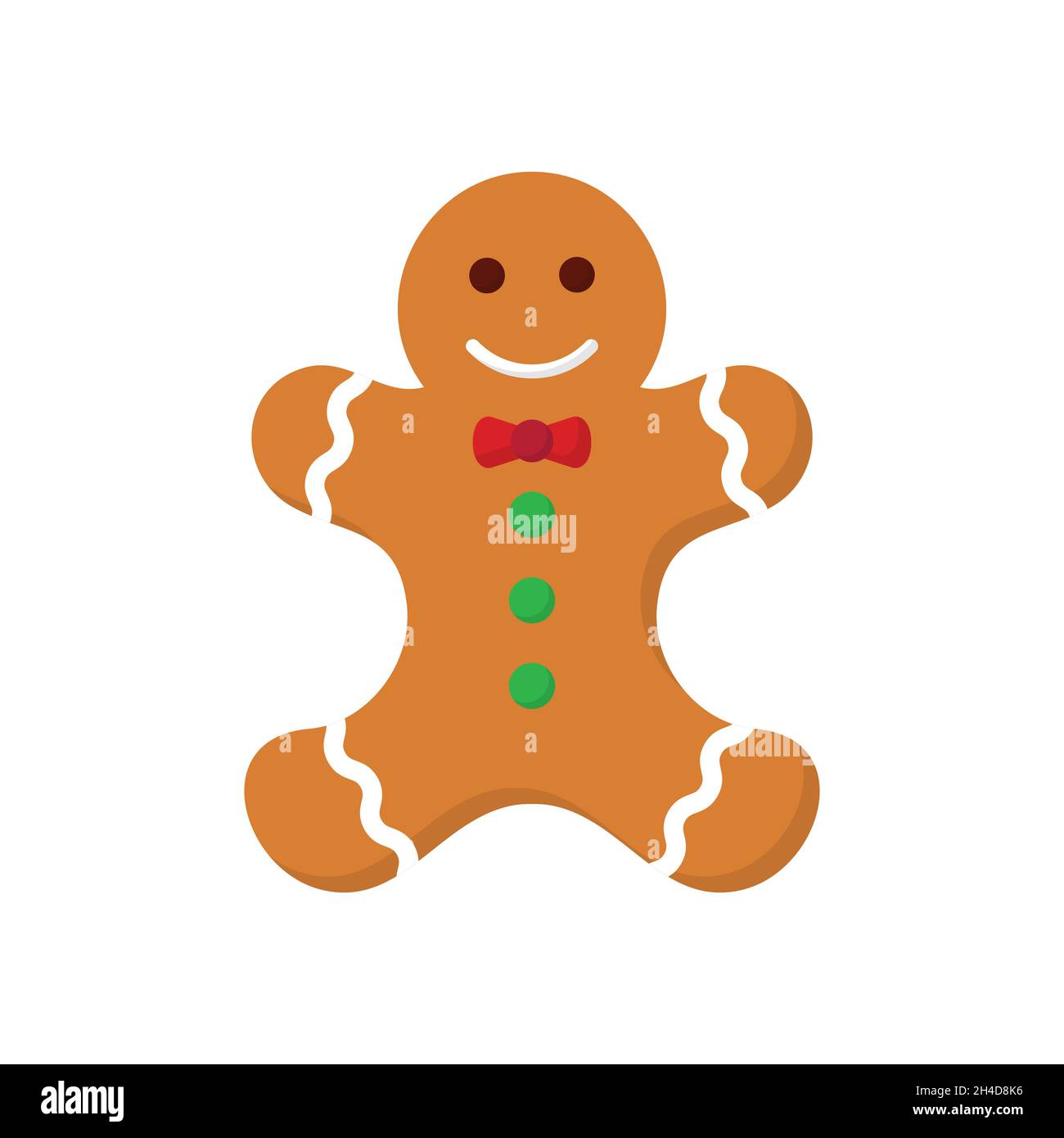 Ginger bread cookie icon for christmas and hew year holidays Stock Vector