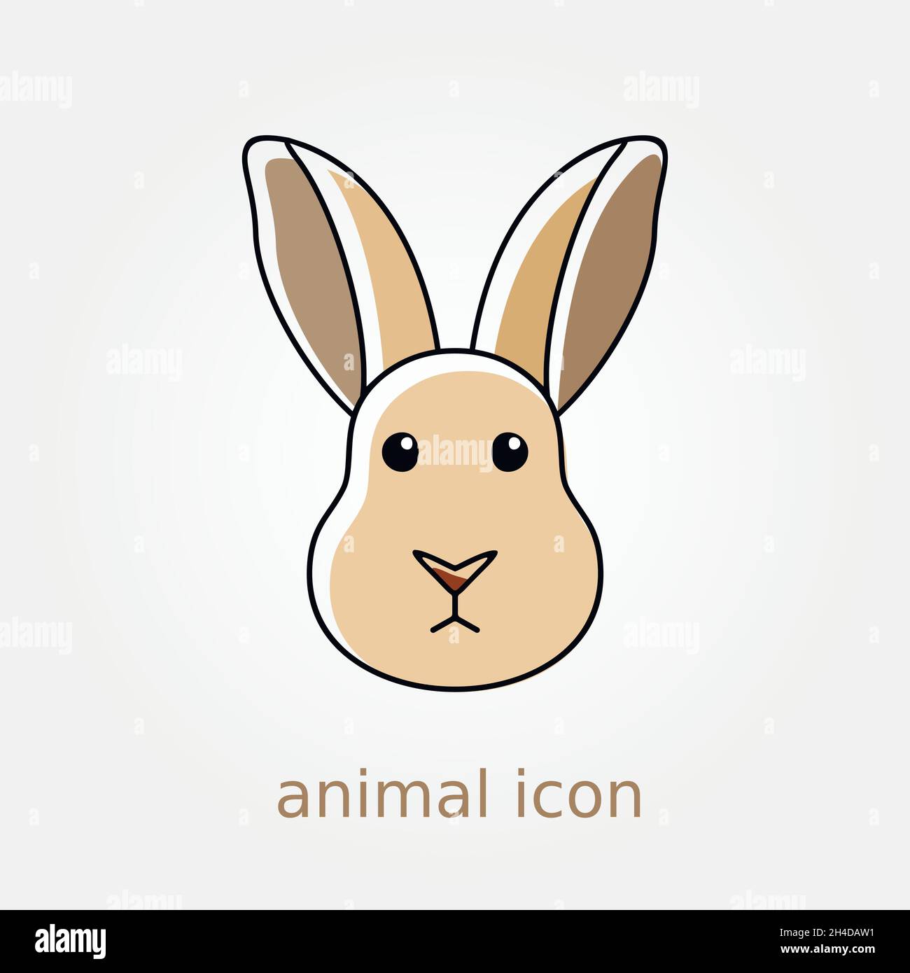 Rabbit icon. Farm animal vector illustration, eps 10 Stock Vector Image ...