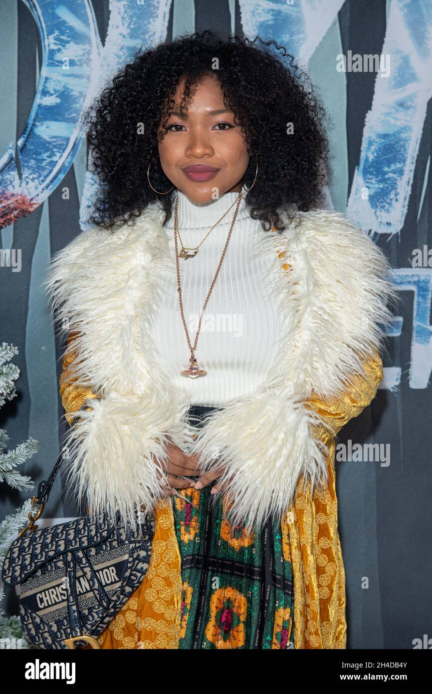 New York, United States. 01st Nov, 2021. Laya DeLeon Hayes attends the world premiere of "Dexter: New Blood" Series at Alice Tully Hall, Lincoln Center in New York City. Credit: SOPA Images Limited/Alamy Live News Stock Photo